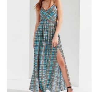 Urban Outfitters Gia Lace Up Maxi Dress NWT XL